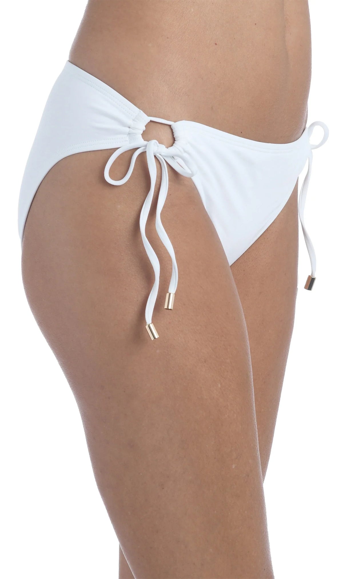 La Blanca White Adjustable Loop Hipster Bottom