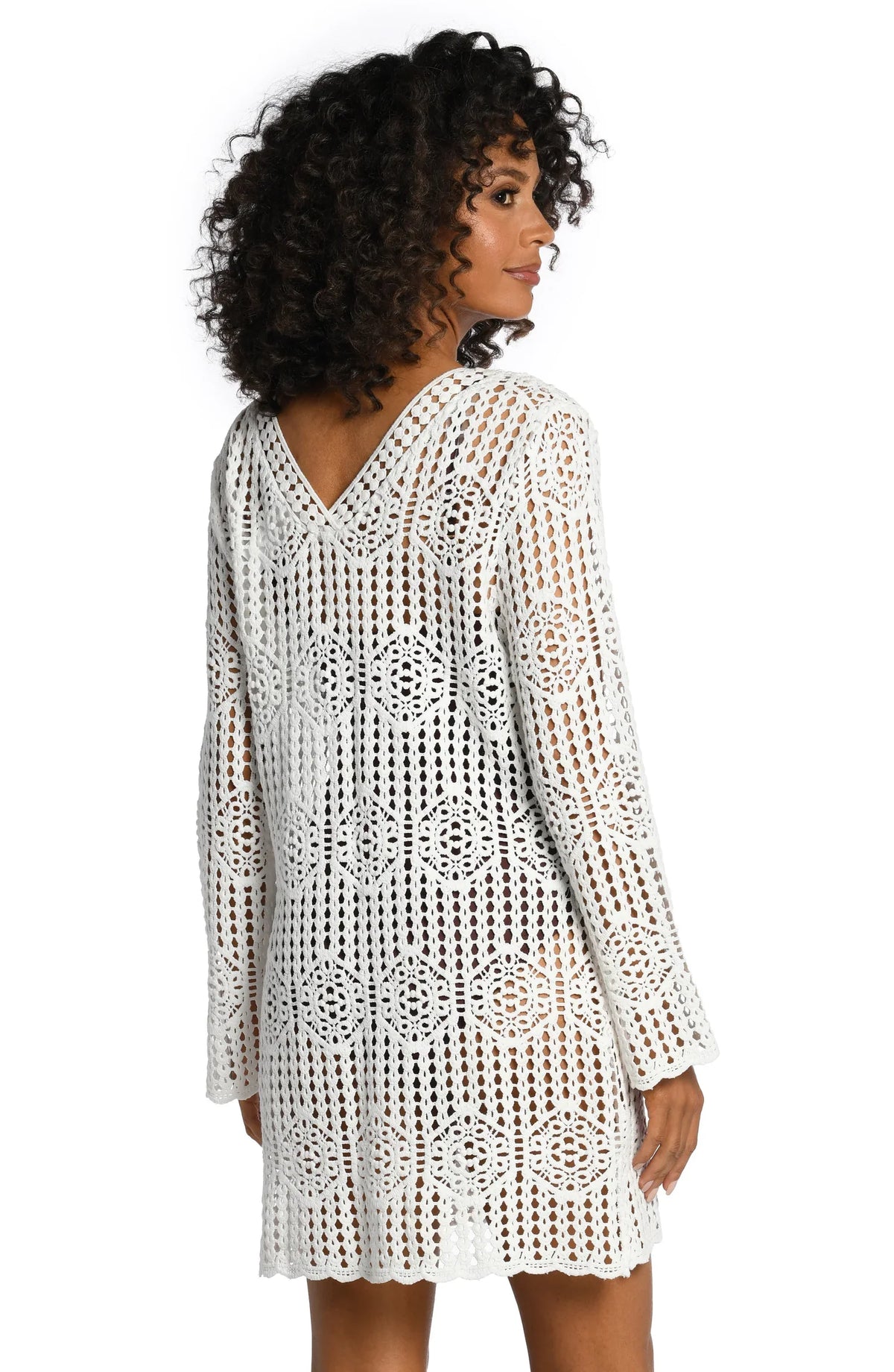 La Blanca Waverly Covers Ivory V-Neck Cover Up