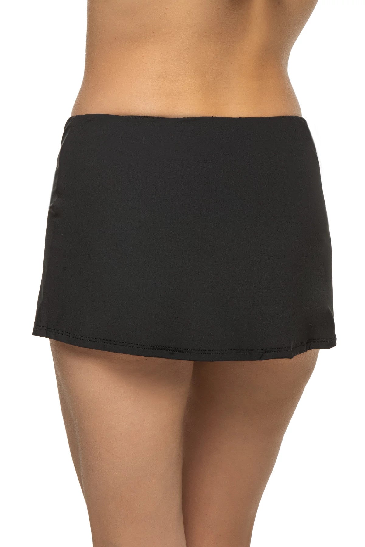 La Blanca Black Skirted Bottom