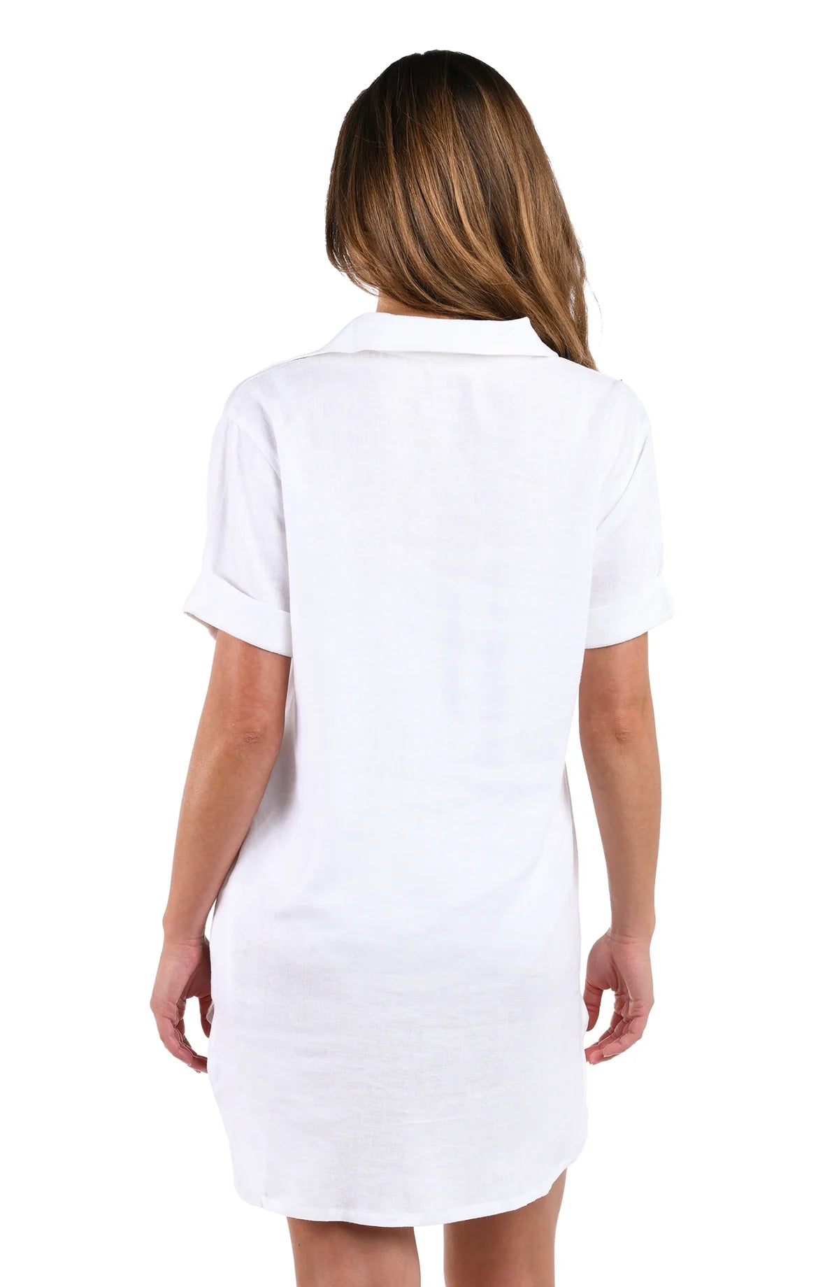 SALE La Blanca Delphine Coast White Bottom Up Cover Up Dress