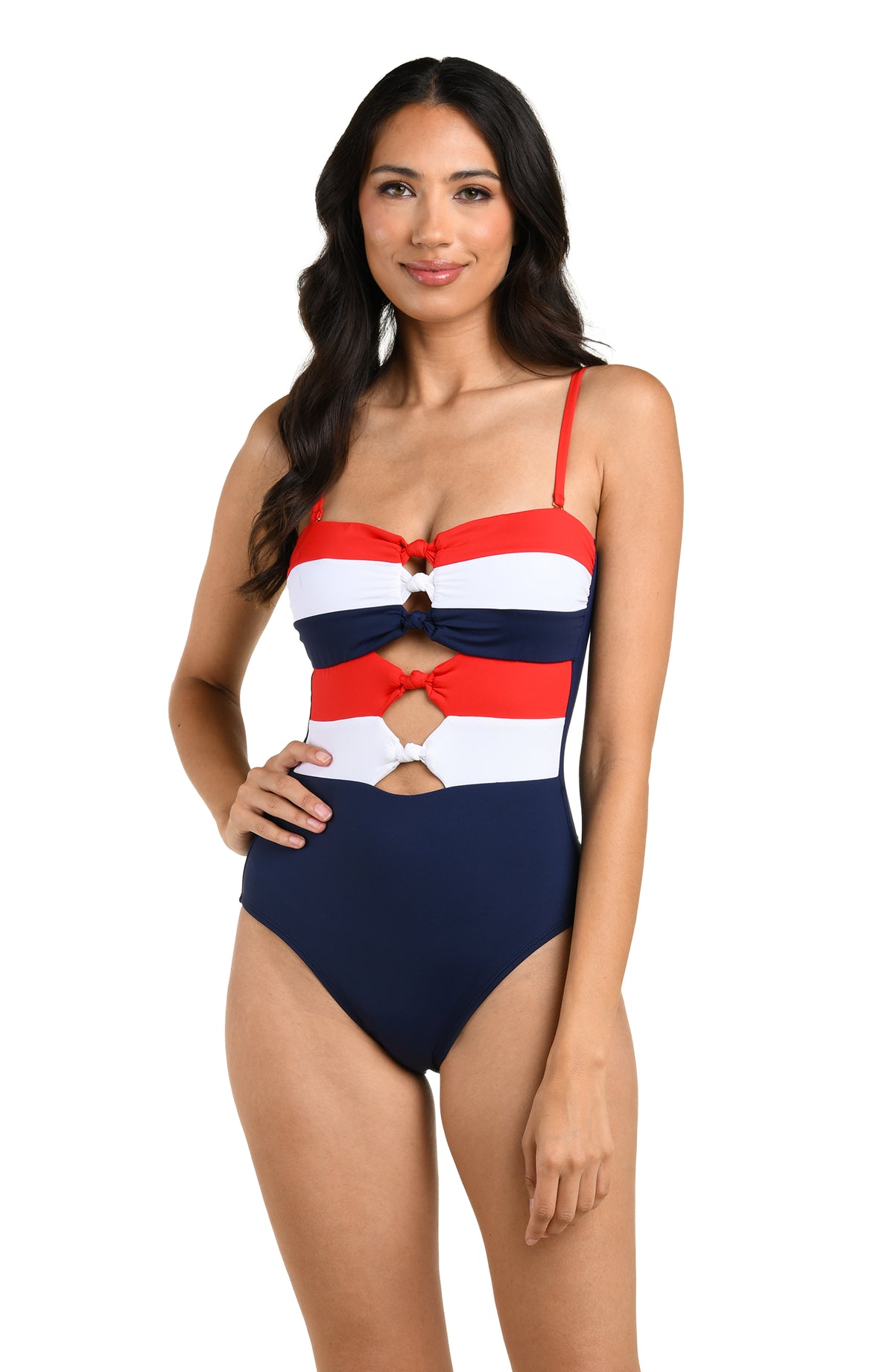 La Blanca Miss Americana Bandeau One Piece