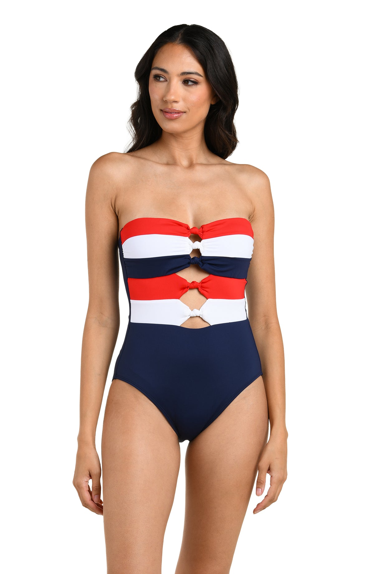 La Blanca Miss Americana Bandeau One Piece