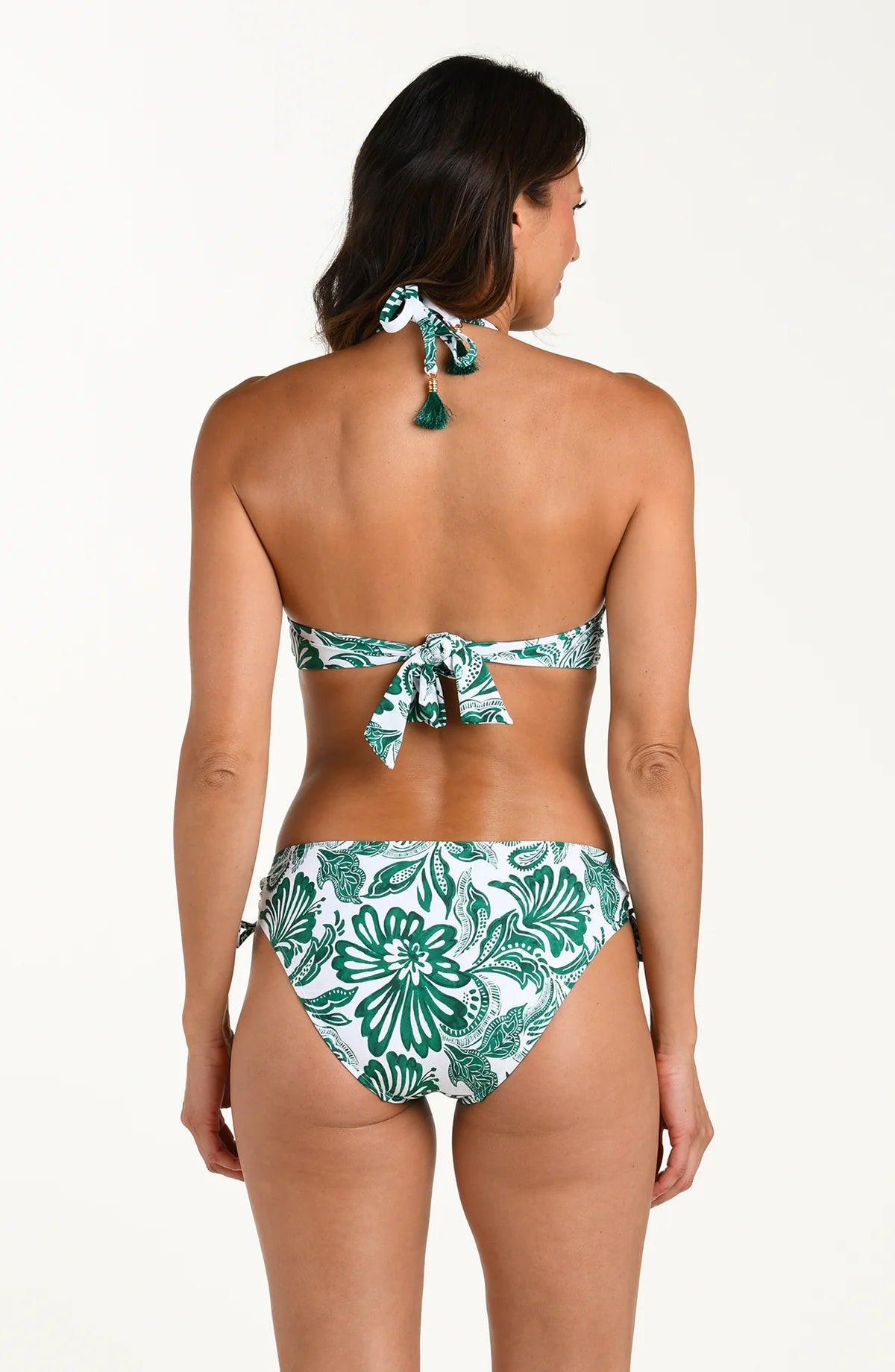 La Blanca Botanical Brocade Jungle Banded Halter Top