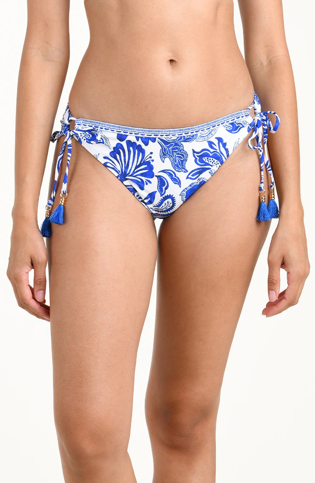 La Blanca Botanical Brocade Lapis Adjustable Loop Hipster Bottom