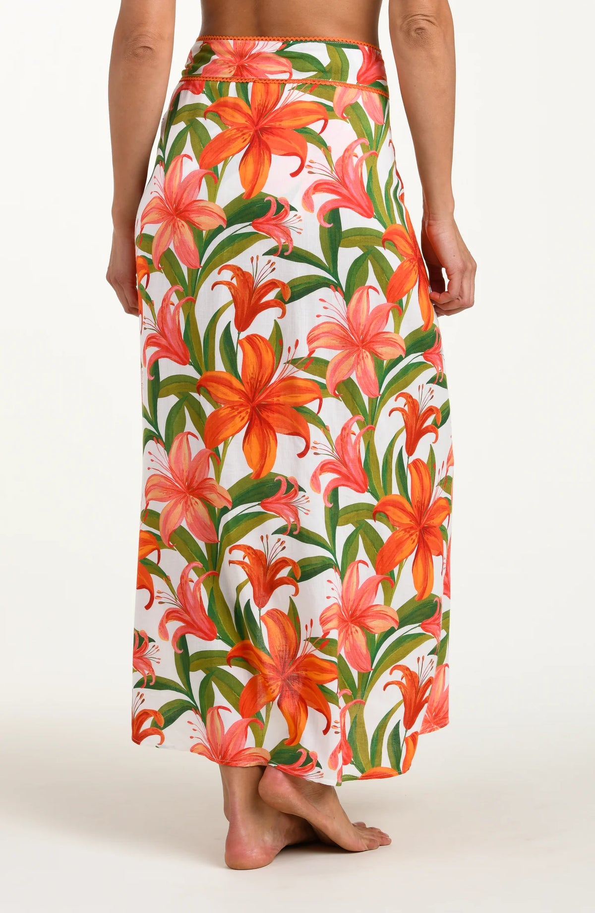 La Blanca Jungle Blossoms Tie Wrap Skirt Cover Up