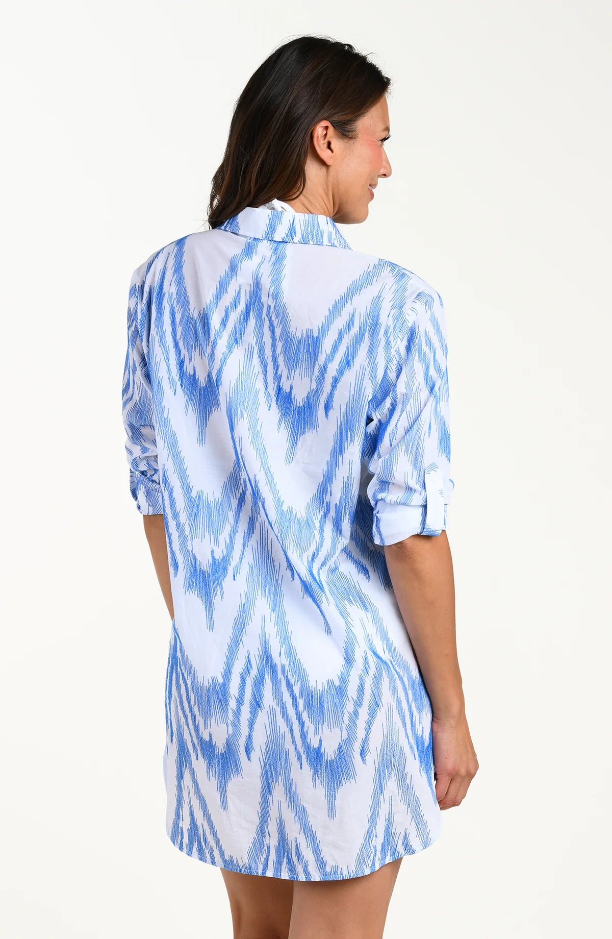 SALE La Blanca Tidal Wave Camp Shirt Cover Up