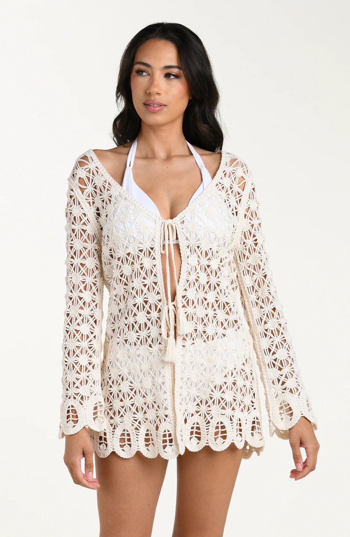 La Blanca Serenity Covers Ivory Kimono Cover Up