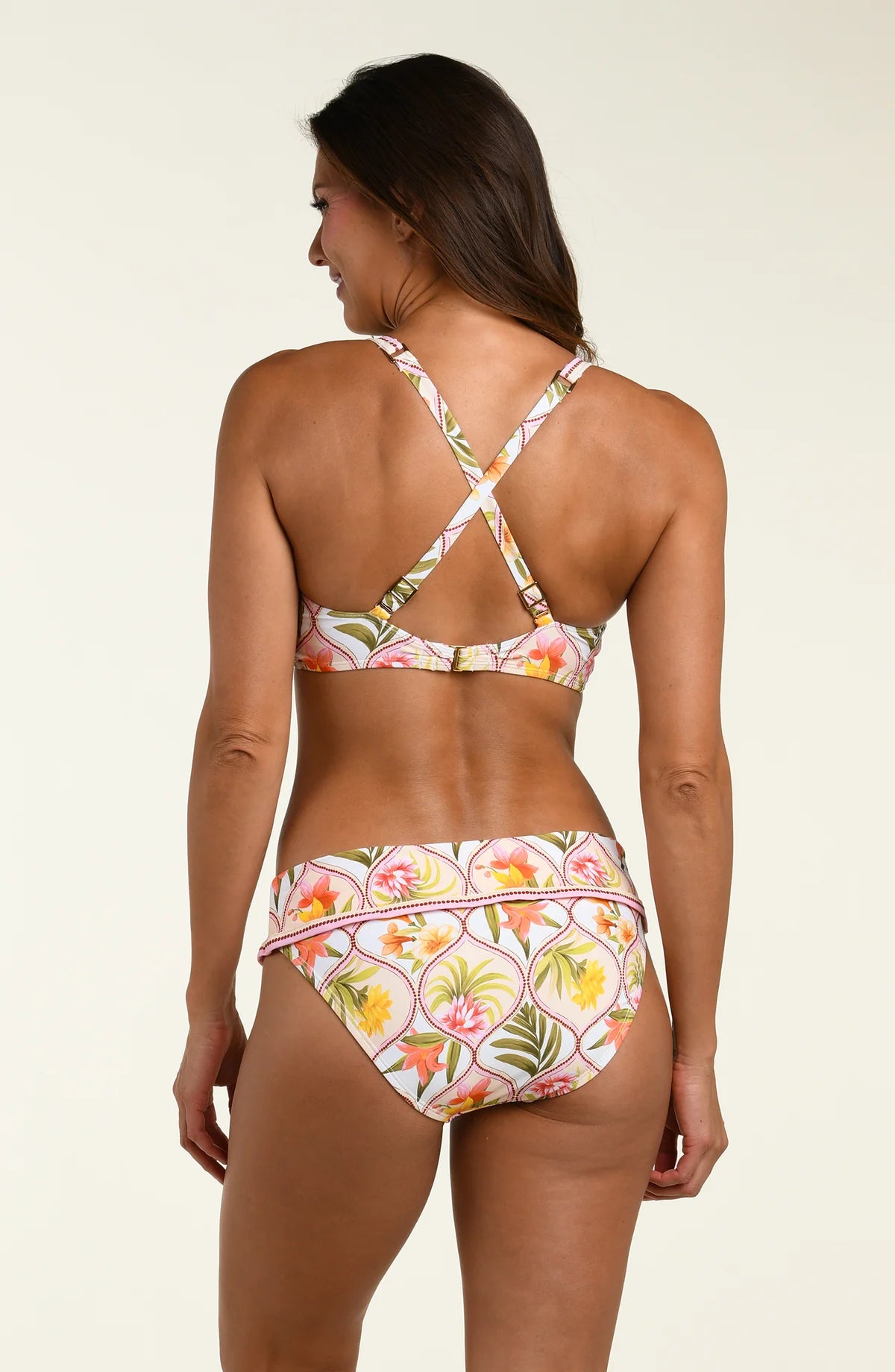 La Blanca Palm Nouveau Ruched Band Hipster Bottom