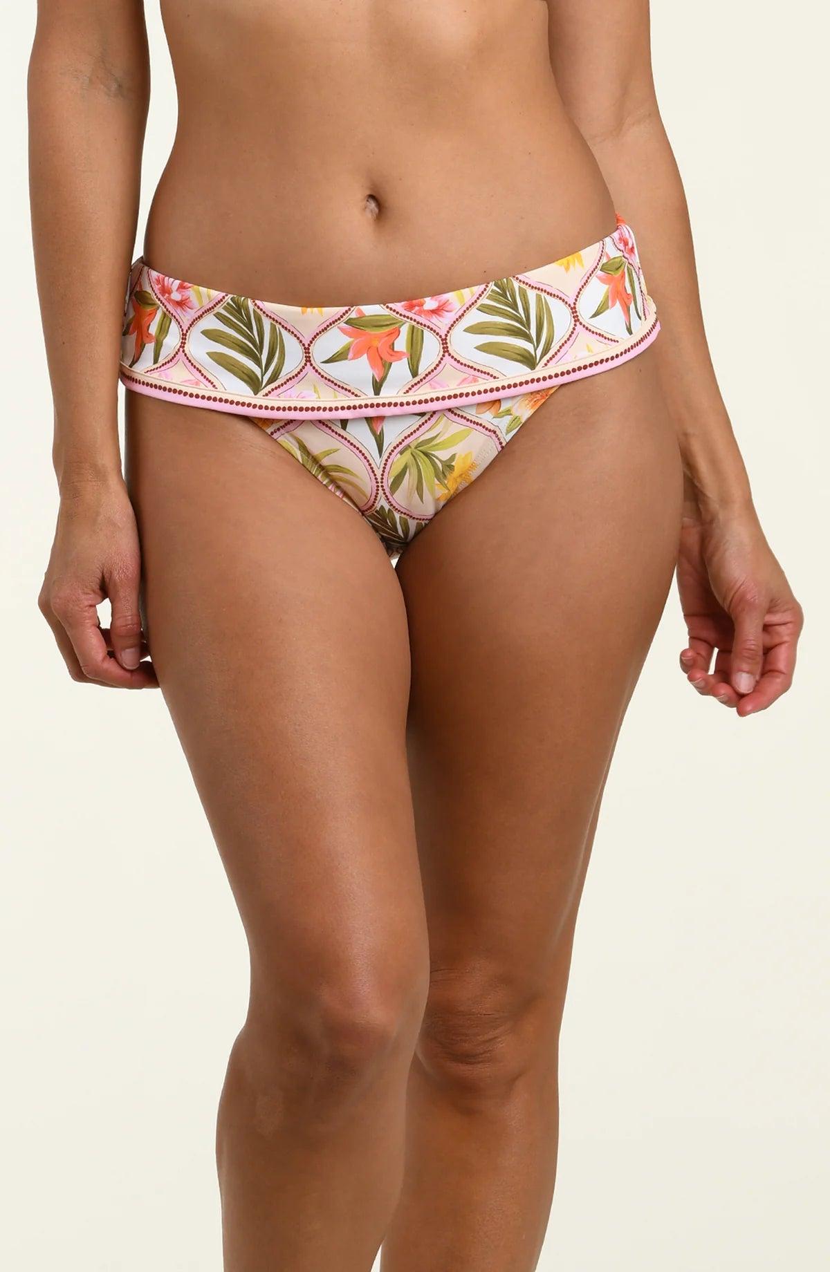 La Blanca Palm Nouveau Ruched Band Hipster Bottom