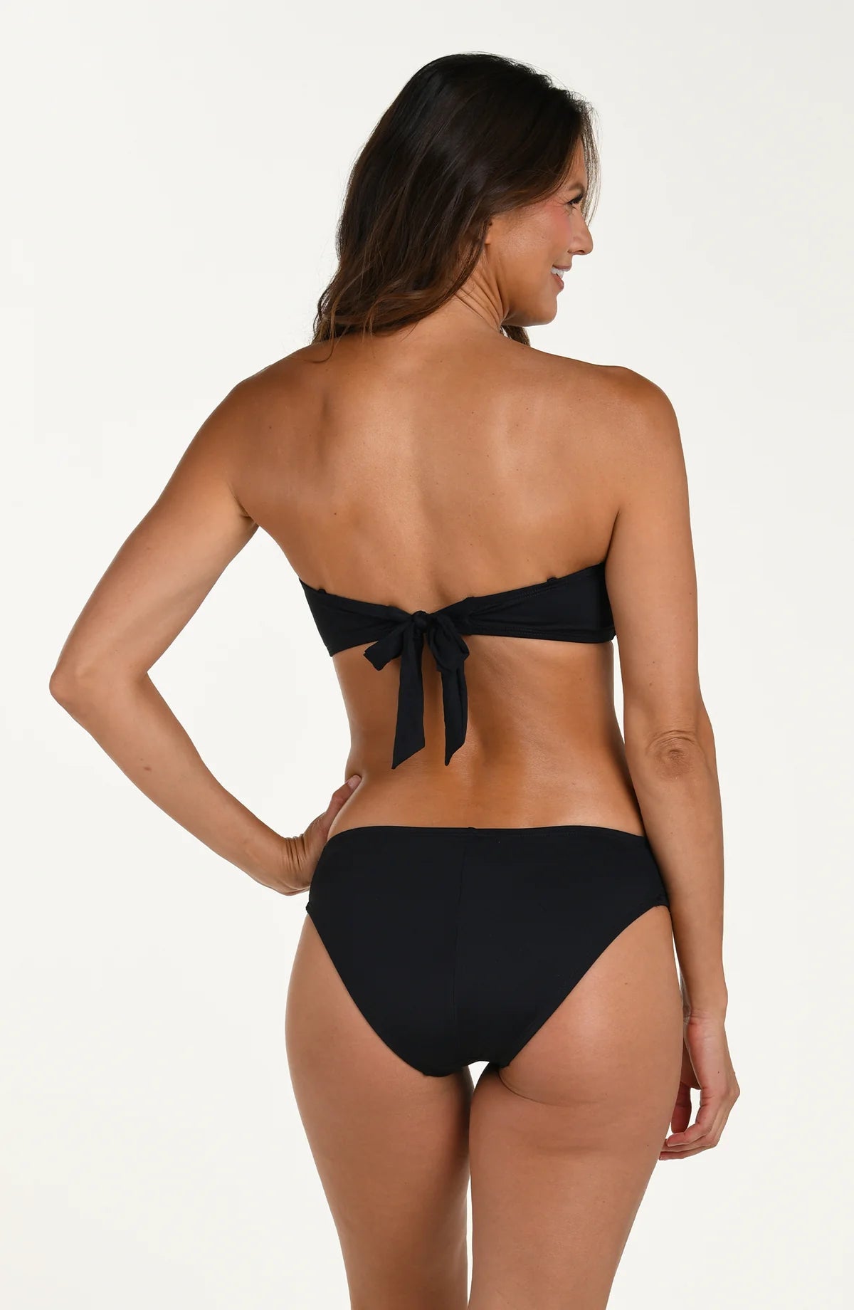 La Blanca Black Bandeau Top