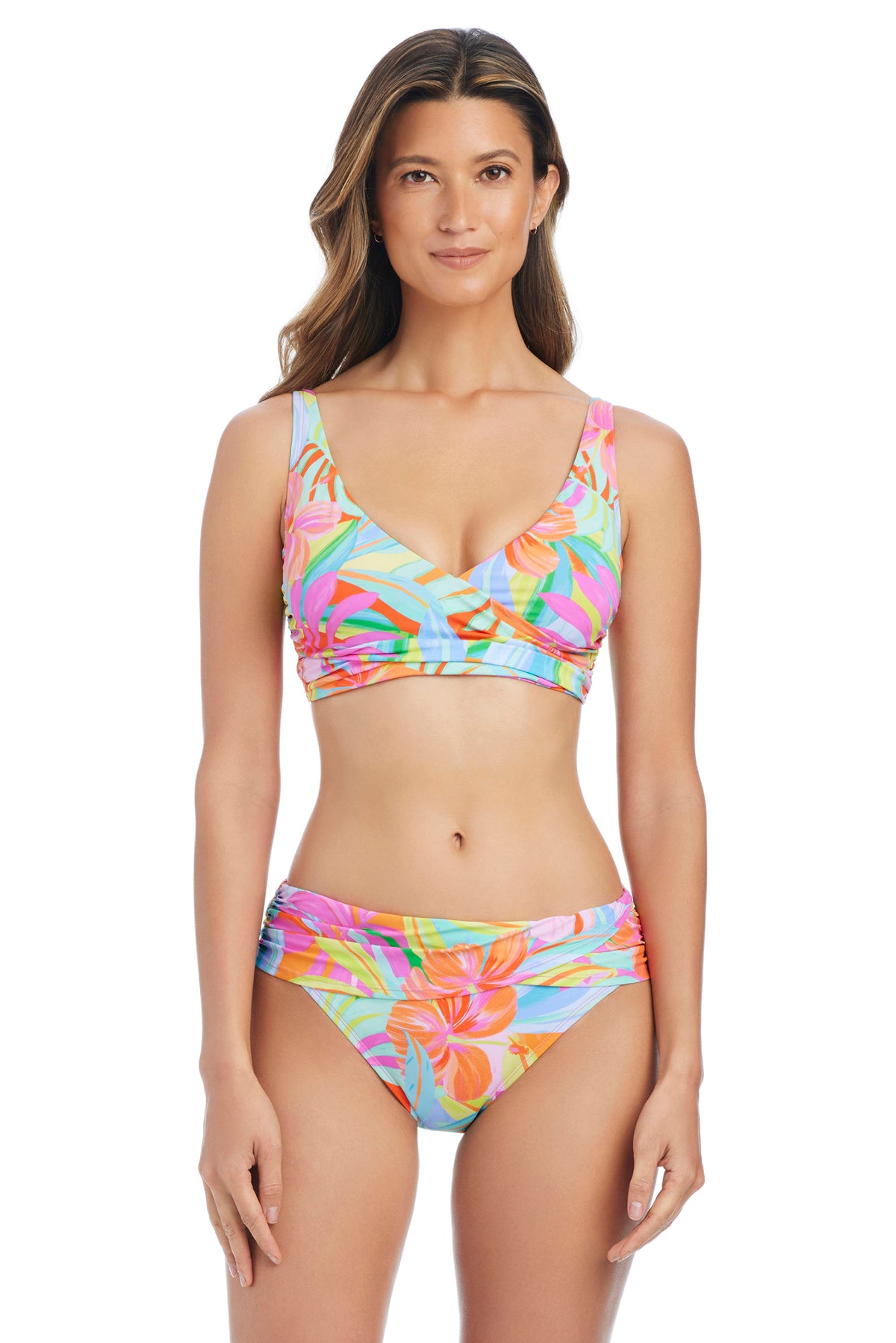 Bleu Rod Beattie Bellissimo Botanica Banded Wrap Top