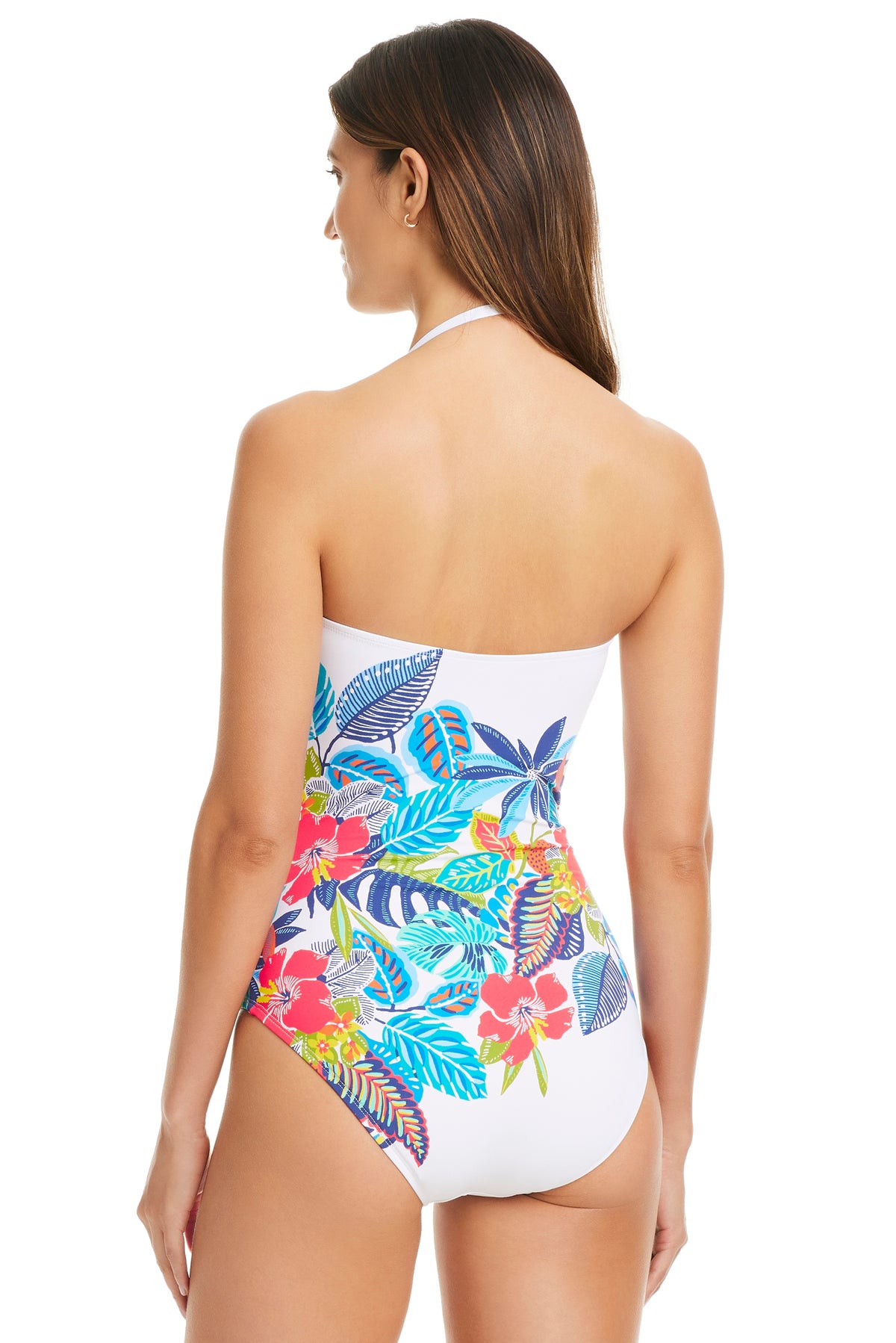 SALE Bleu Rod Beattie The Living Is Easy Shirred Bandeau One Piece