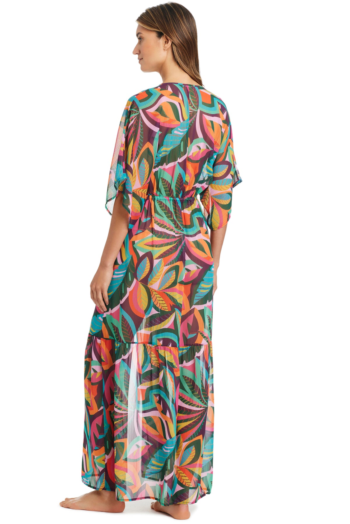 Bleu Rod Beattie Wild And Free Chiffon Maxi Cover Up Dress