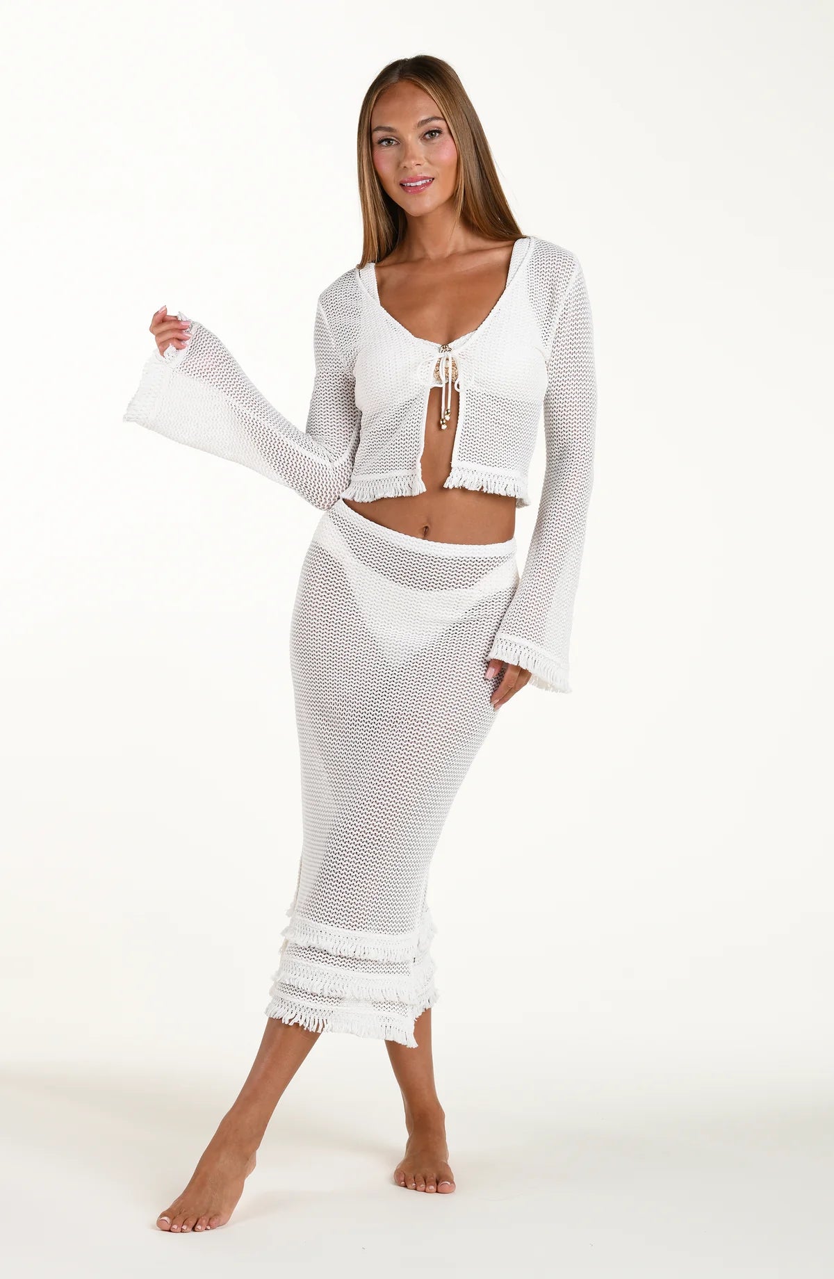 SALE Sunshine 79 Flair Cropped Cardigan Top
