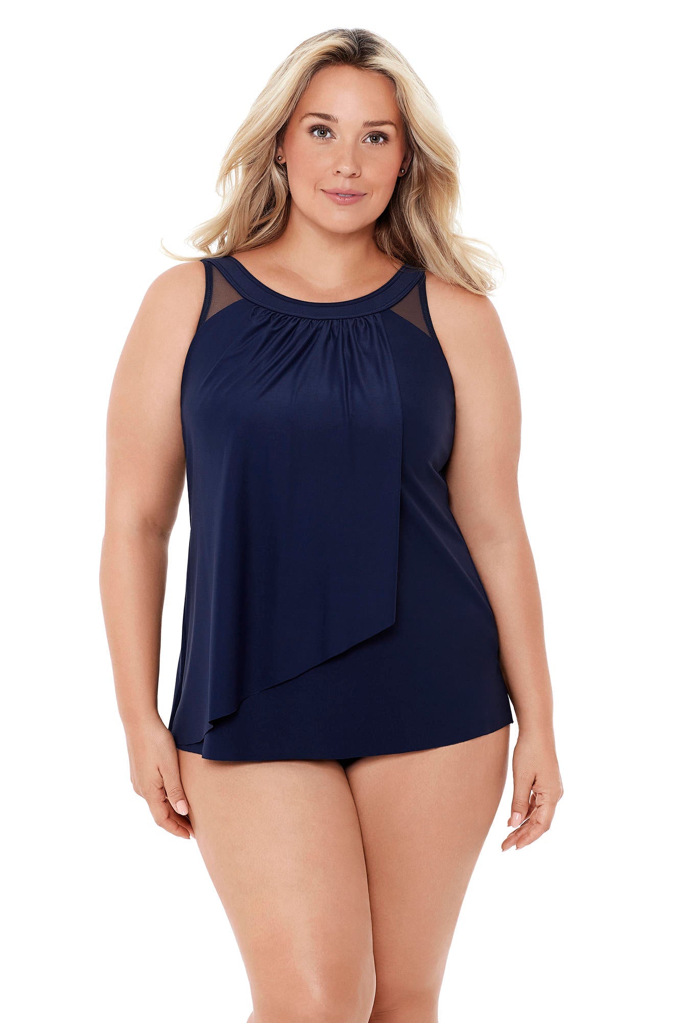 Miraclesuit Plus Ursula Midnight Tankini Top - Key West Swimwear