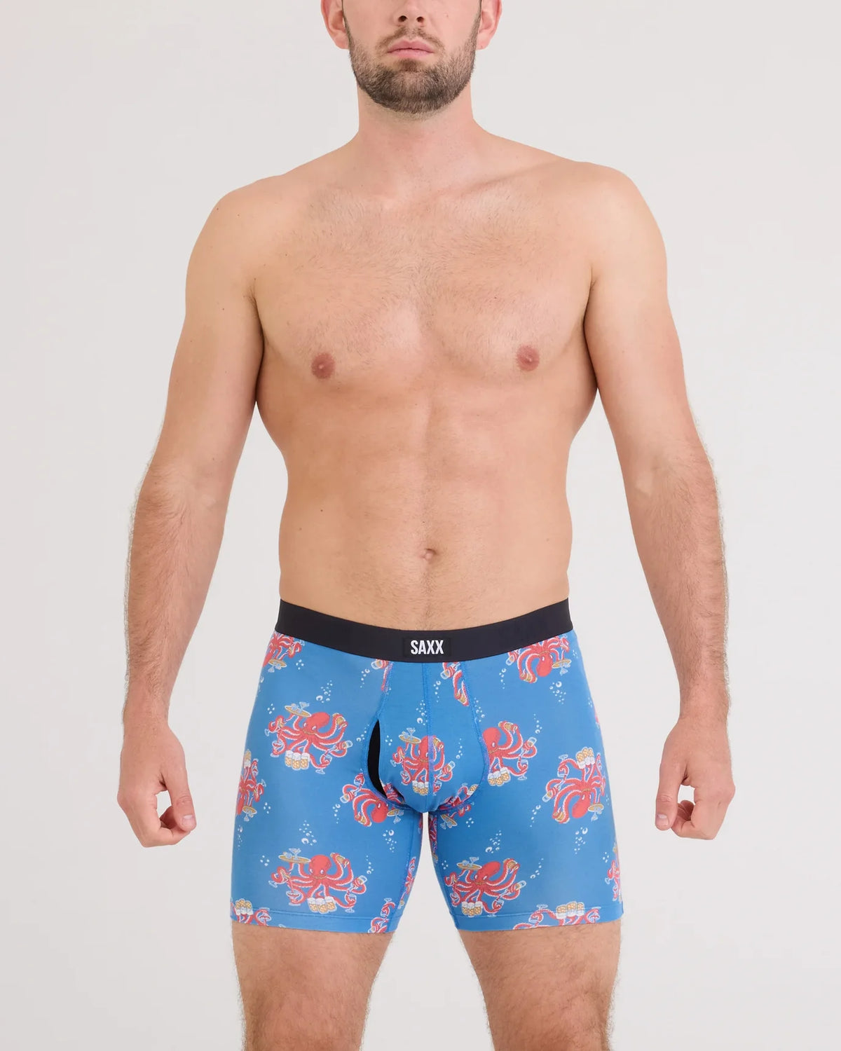 SAXX Underwear Vibe Extra Soft Comfort Boxer Brief Octopus Bartender-Regatta