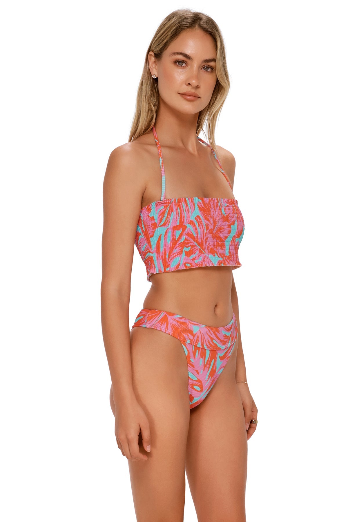 Swim Systems Palm Daze Rib Byron High Waist Bottom