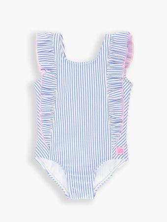 Ruffle Butts Seersucker Waterfall One Piece