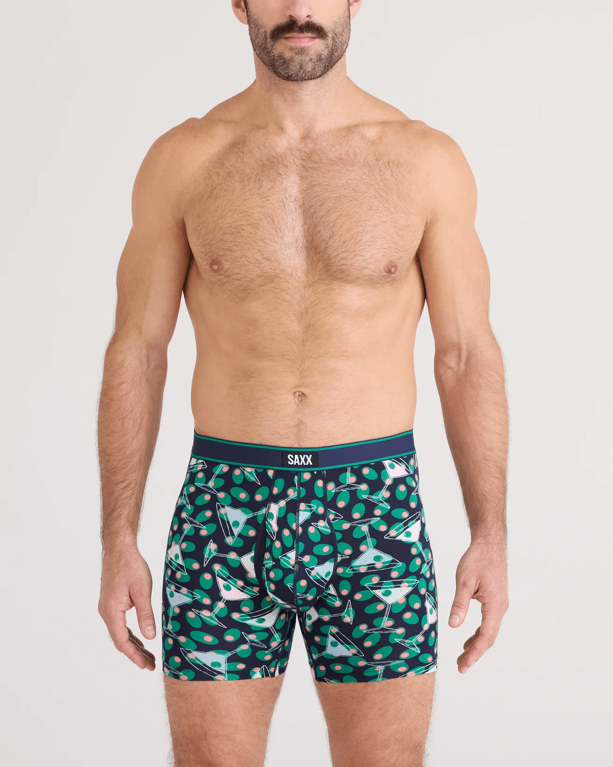 SAXX Underwear Daytripper Comfort Stretch Boxer Brief Martini-Maritime