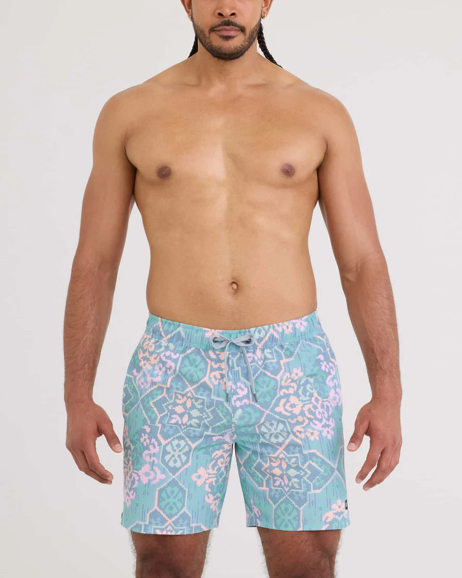 SAXX Swim Oh Buoy 2N1 Volley 7" Arabesque-Multi