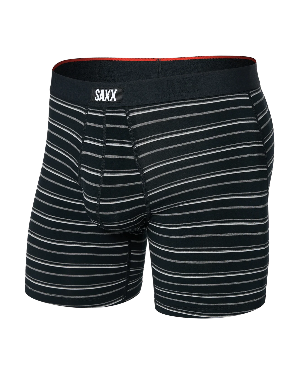 SAXX Underwear Vibe Extra Soft Comfort Boxer Brief Black Coast Stripe