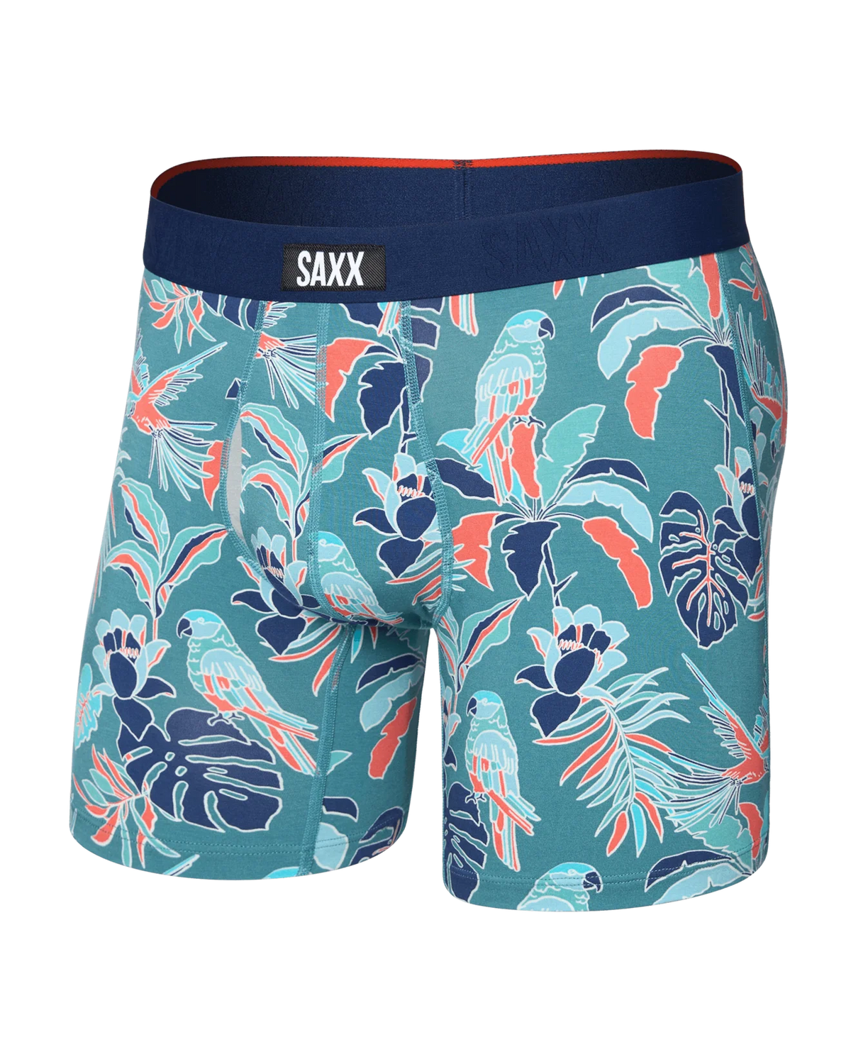 SAXX Underwear Vibe Extra Soft Comfort Boxer Brief Island Tropics - Seascape