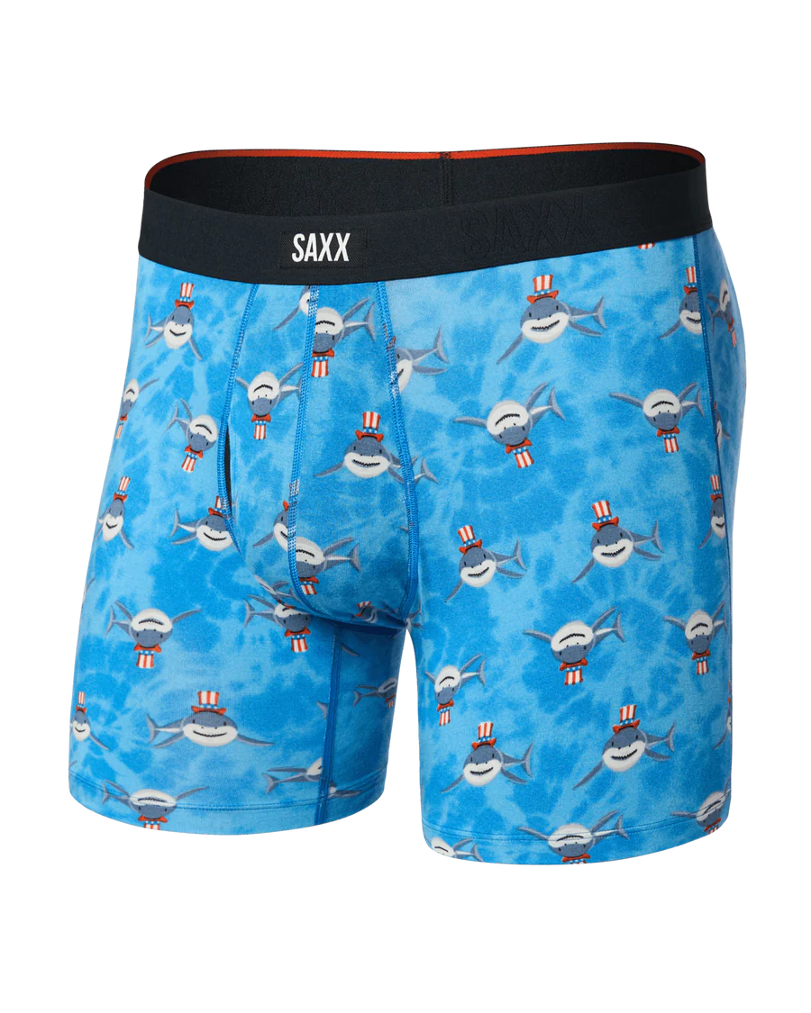 SAXX Underwear Vibe Extra Soft Comfort Boxer Brief I Want You-Bold Blue