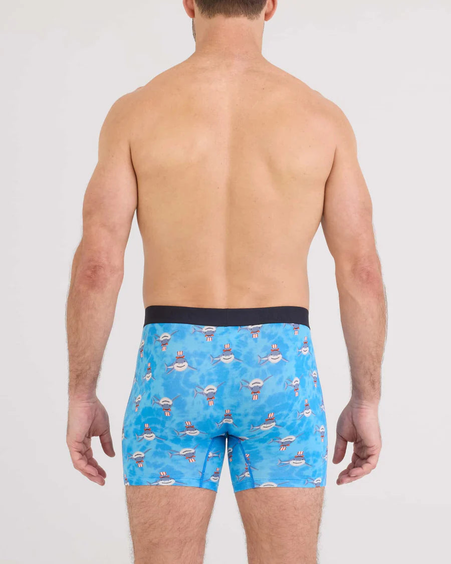 SAXX Underwear Vibe Extra Soft Comfort Boxer Brief I Want You-Bold Blue