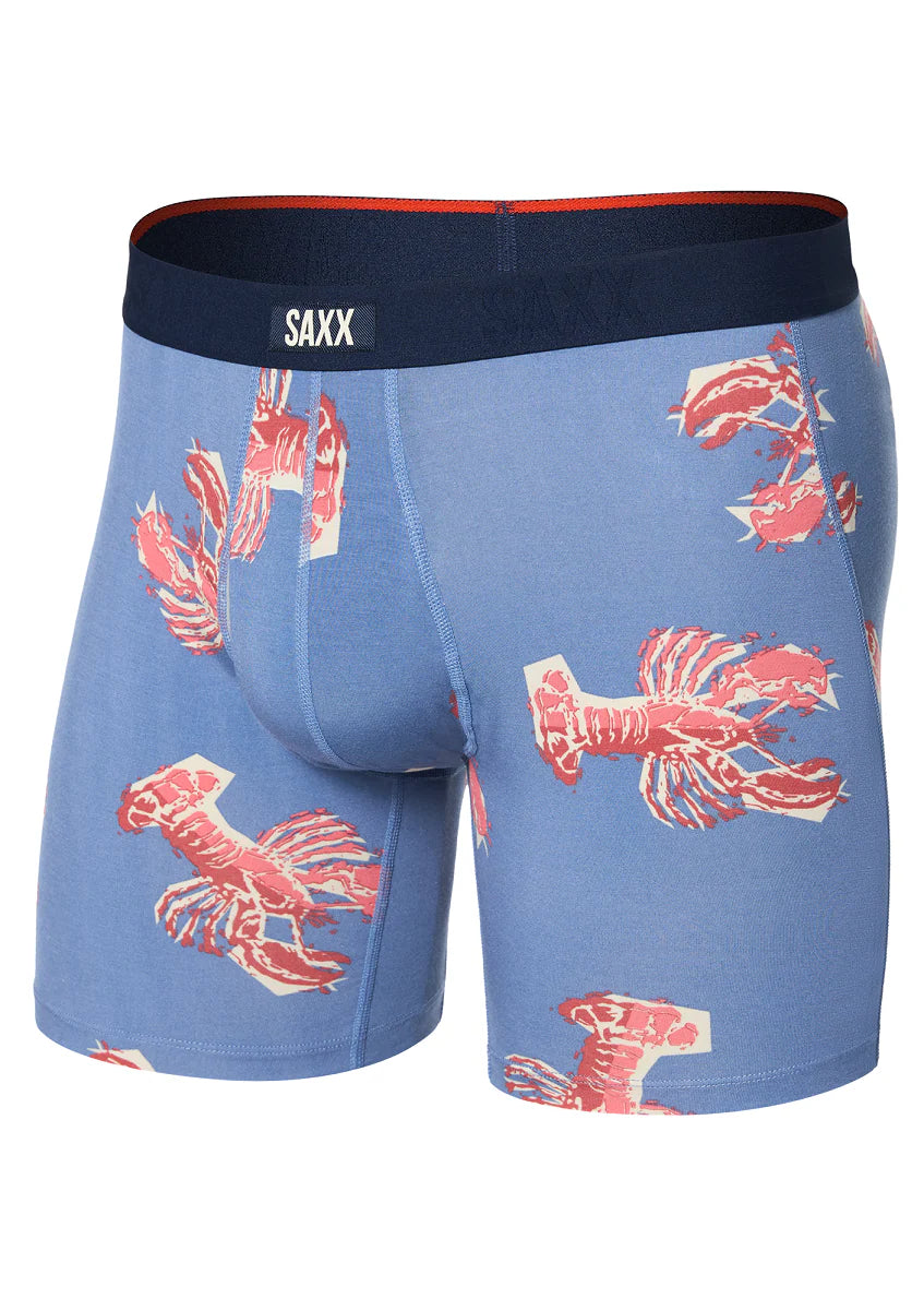 SAXX Underwear Vibe Extra Soft Comfort Boxer Brief Lobster Boil-Tidal Blue