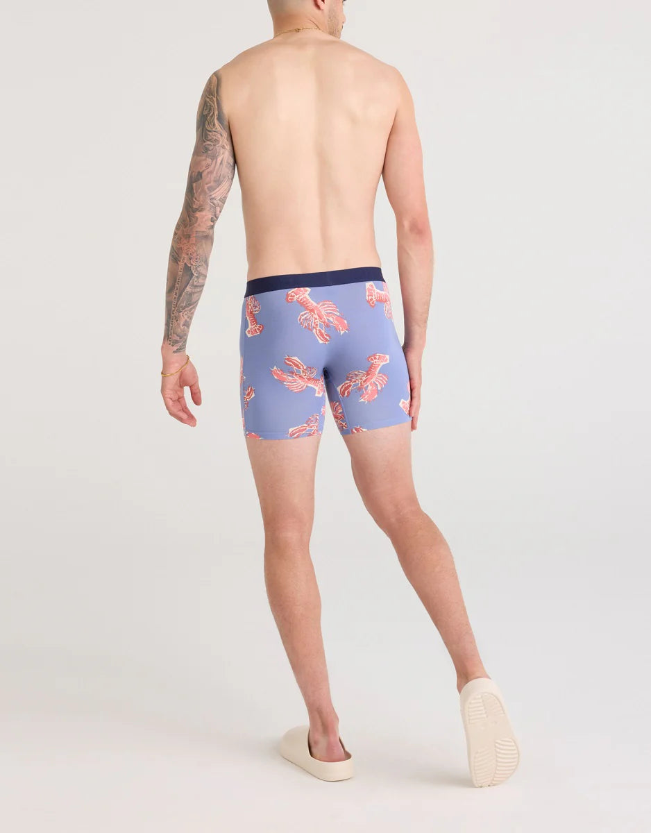 SAXX Underwear Vibe Extra Soft Comfort Boxer Brief Lobster Boil-Tidal Blue