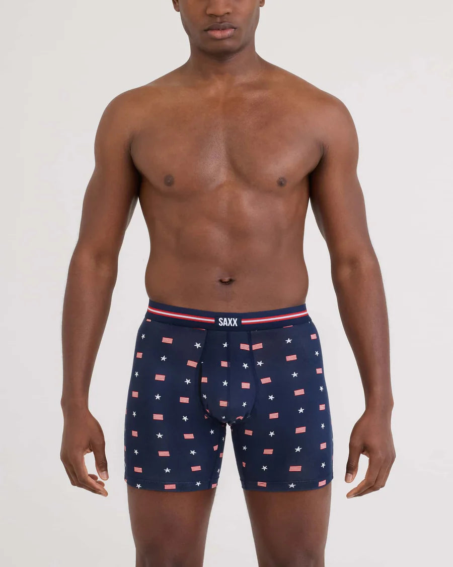 SAXX Underwear Vibe Extra Soft Comfort Boxer Brief USA Signet-Maritime