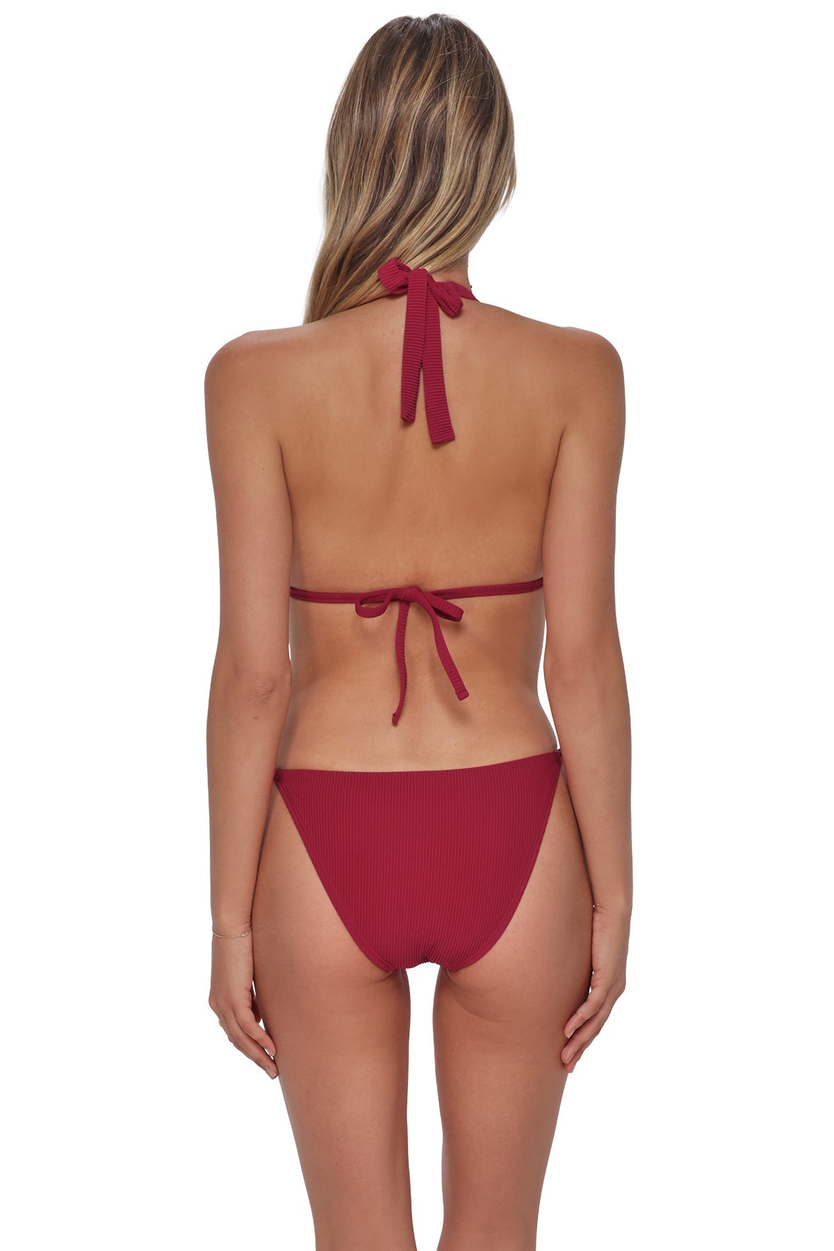 Swim Systems Cherry Pie Rib Mila Triangle Top