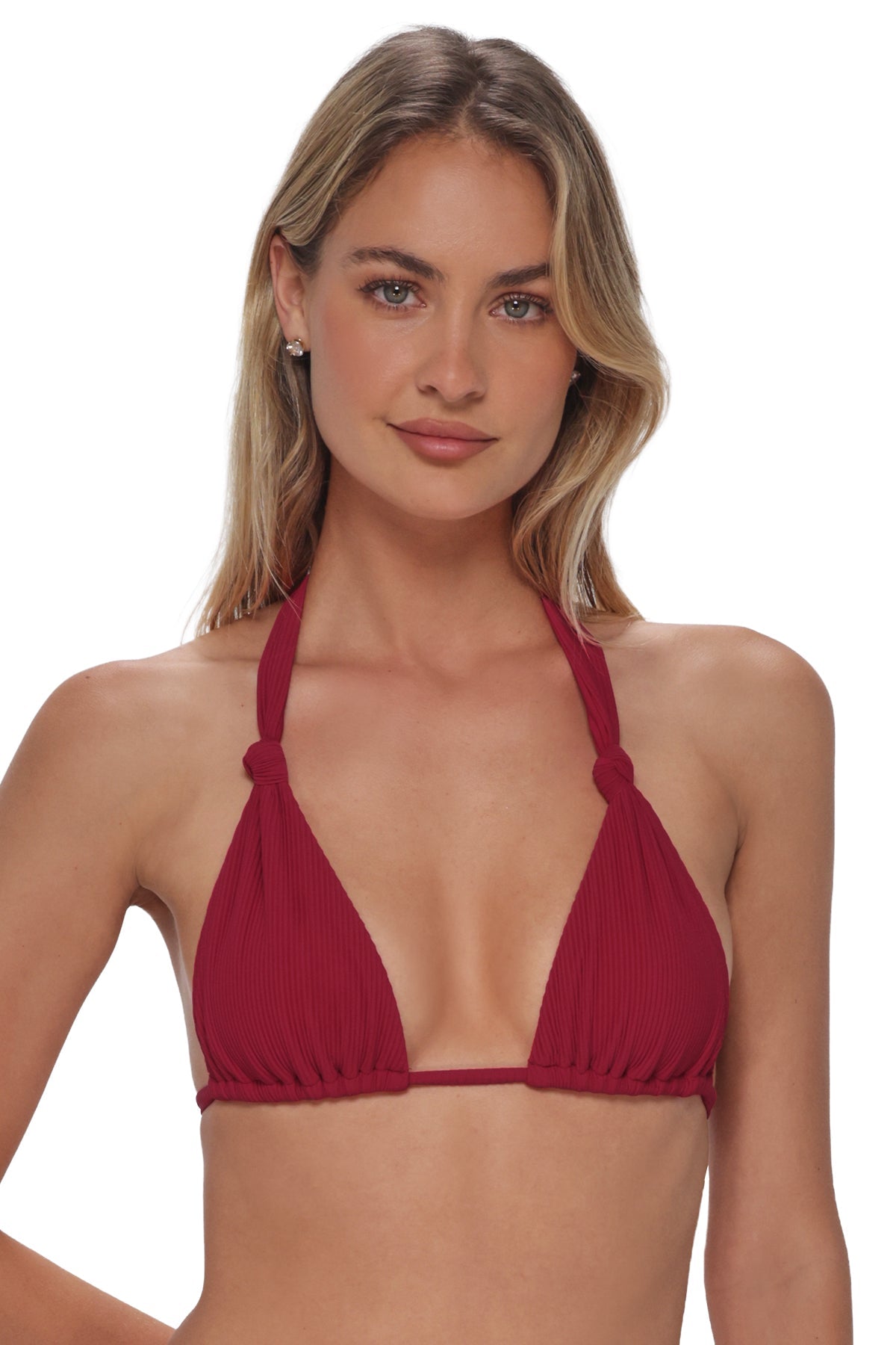 Swim Systems Cherry Pie Rib Mila Triangle Top
