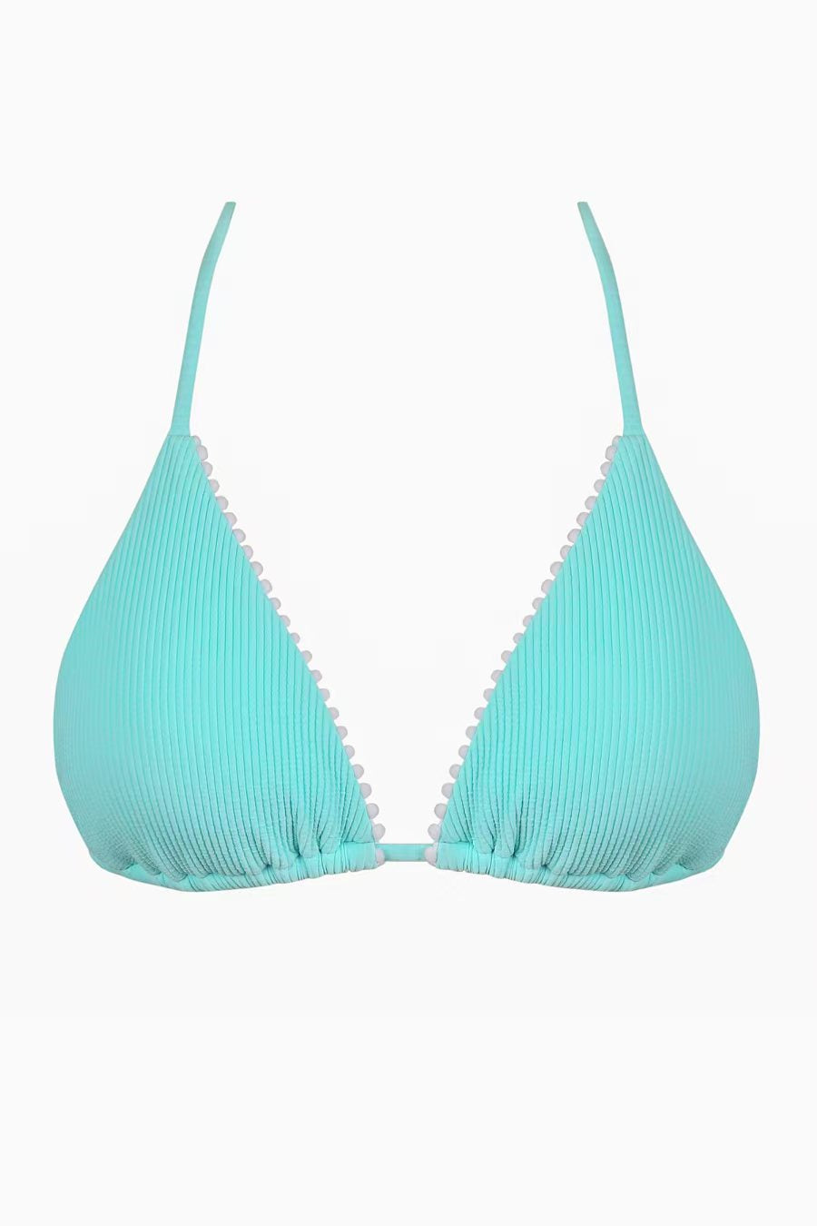Swim Systems Aqua Haze Rib Pom Pom Triangle Top