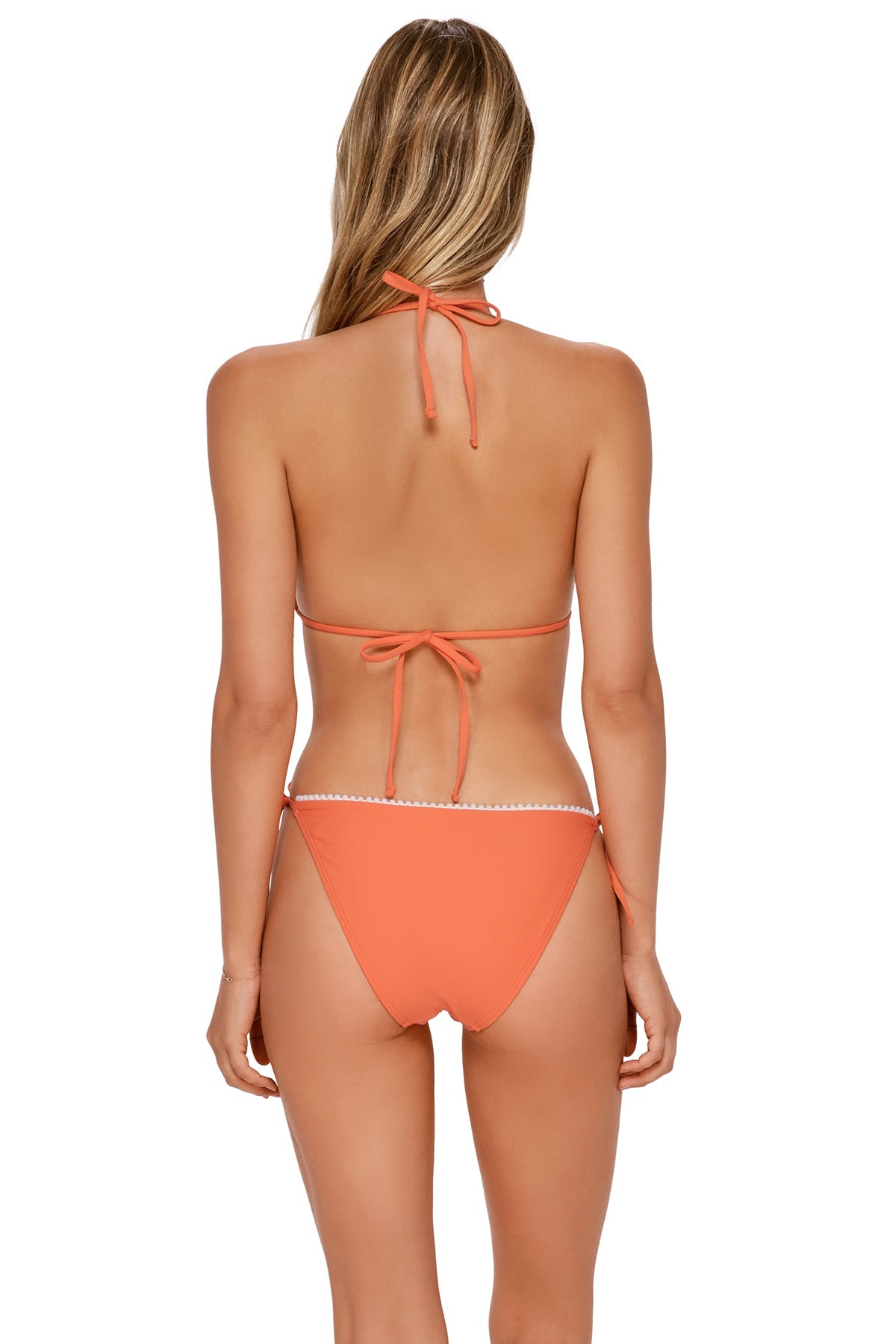 Swim Systems Persimmon Pom Pom Triangle Top