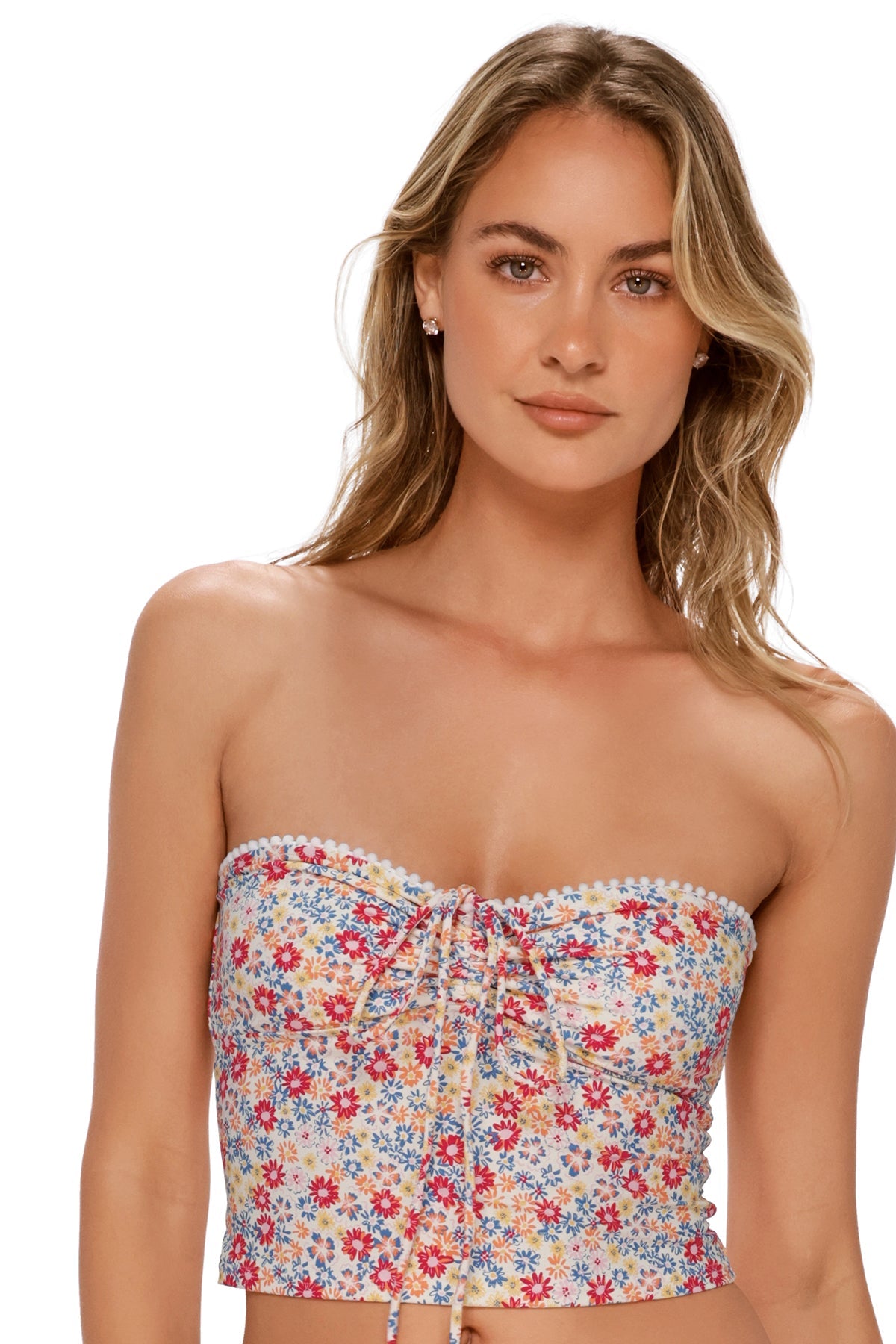 Swim Systems Prairie Petals Pom Pom Dolly Crop Top