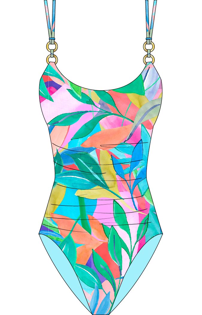 La Blanca Tropi-Flage Lingerie One Piece