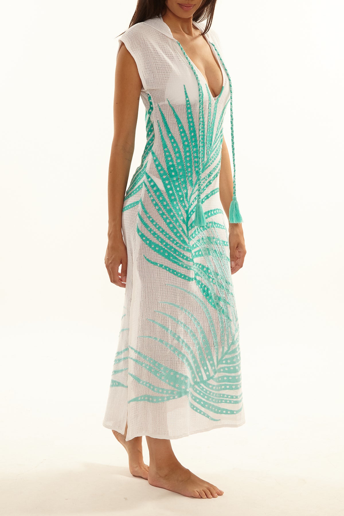 Trina Turk Sheer Tropics Maxi Dress