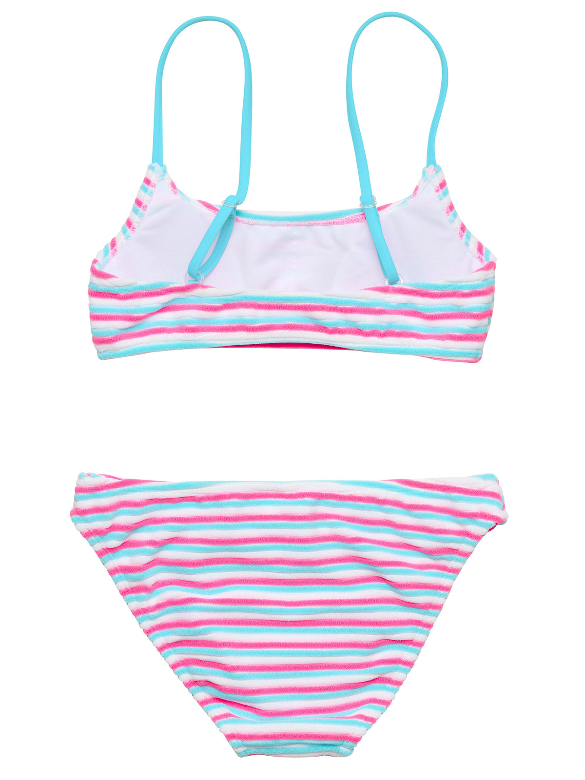 Snapper Rock Sorbet Stripe Teen Crop Bikini Set