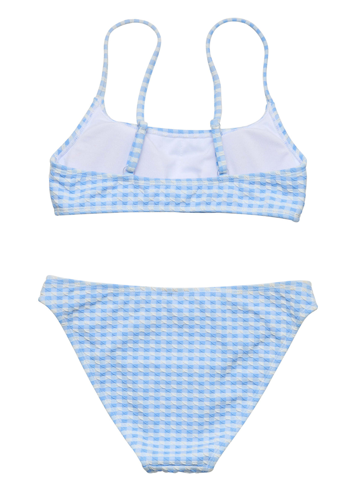 Snapper Rock Seaside Gingham Teen Crop Bikini Set