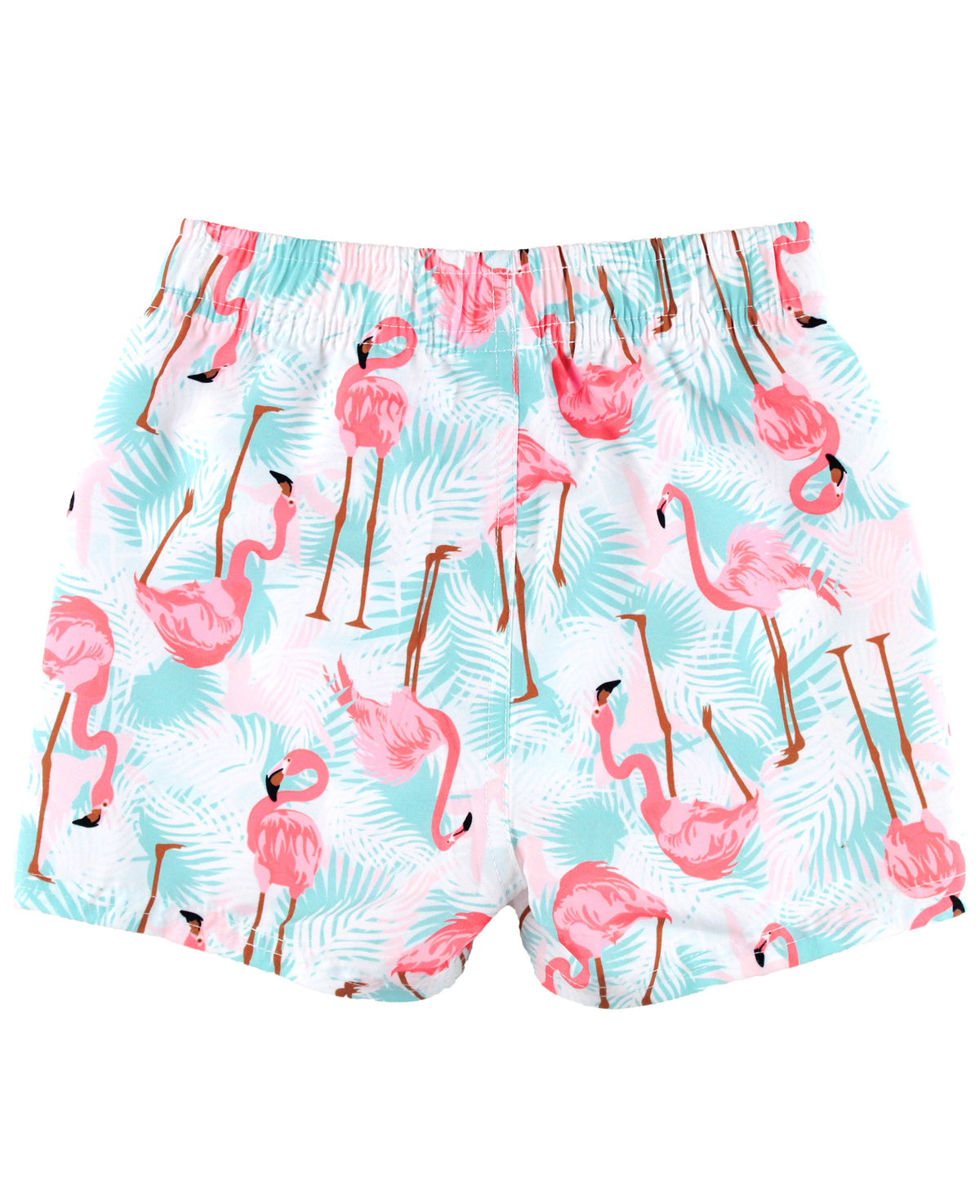 Ruffle Butts Flamingo Boys Swim Trunks