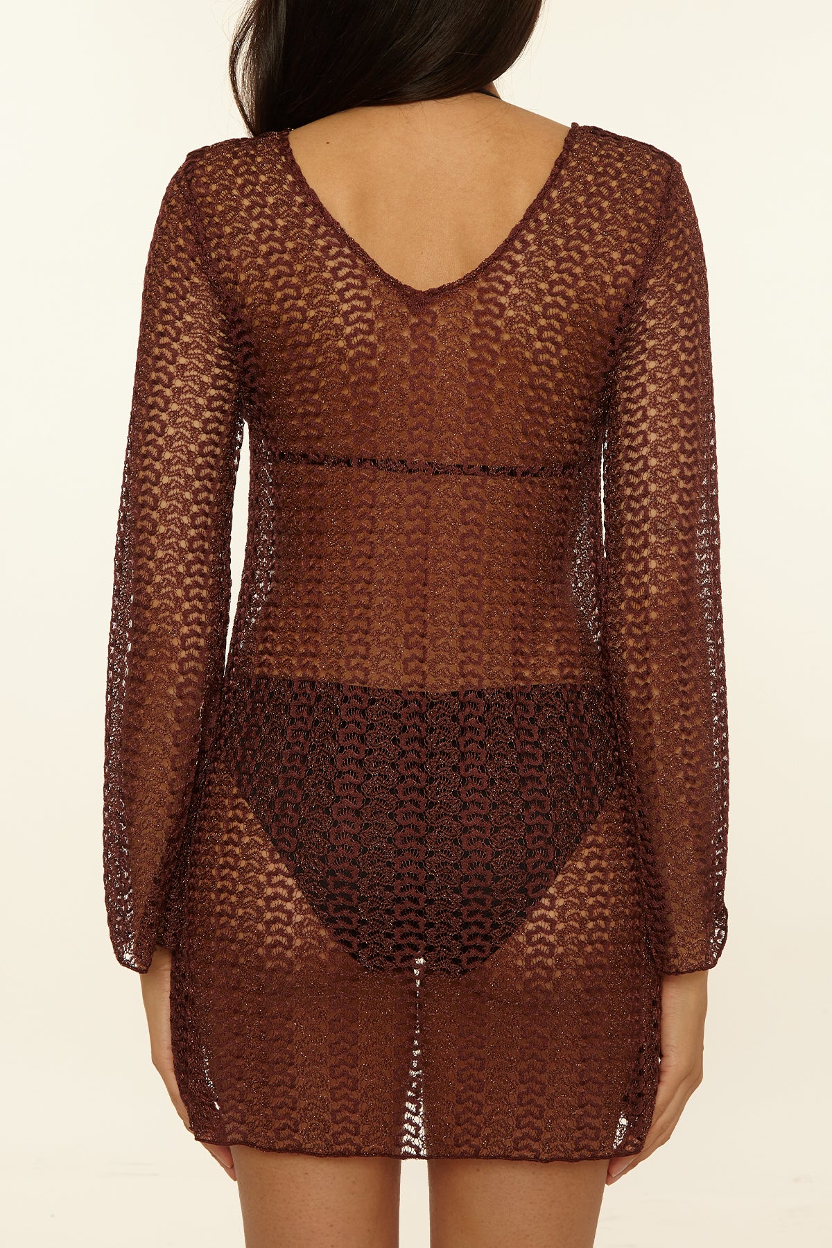 Becca Golden Mocha Crochet Tunic