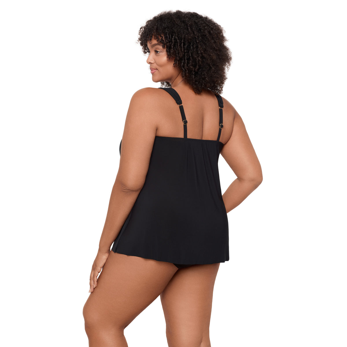 Miraclesuit Plus Razzle Dazzle Dazzle Black Tankini Top