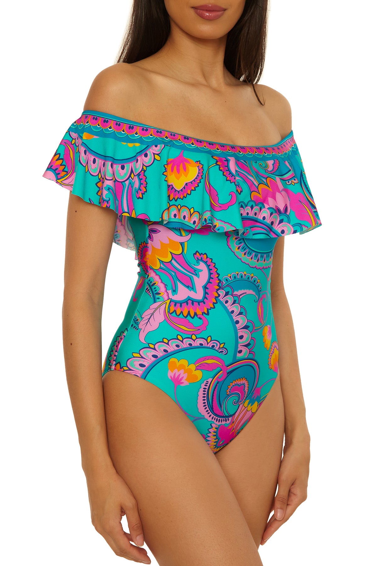 Trina Turk Mykonos Ruffle One Piece