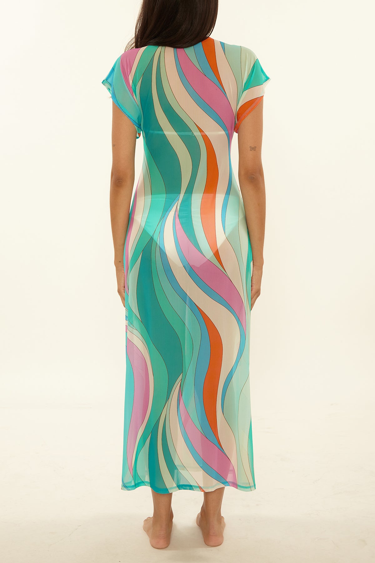 Trina Turk Apollo Mesh Maxi Dress