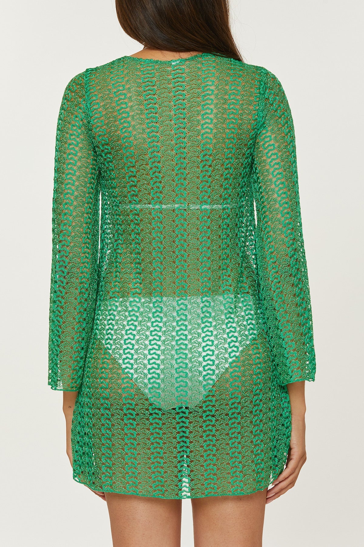 Becca Golden Emerald Crochet Tunic