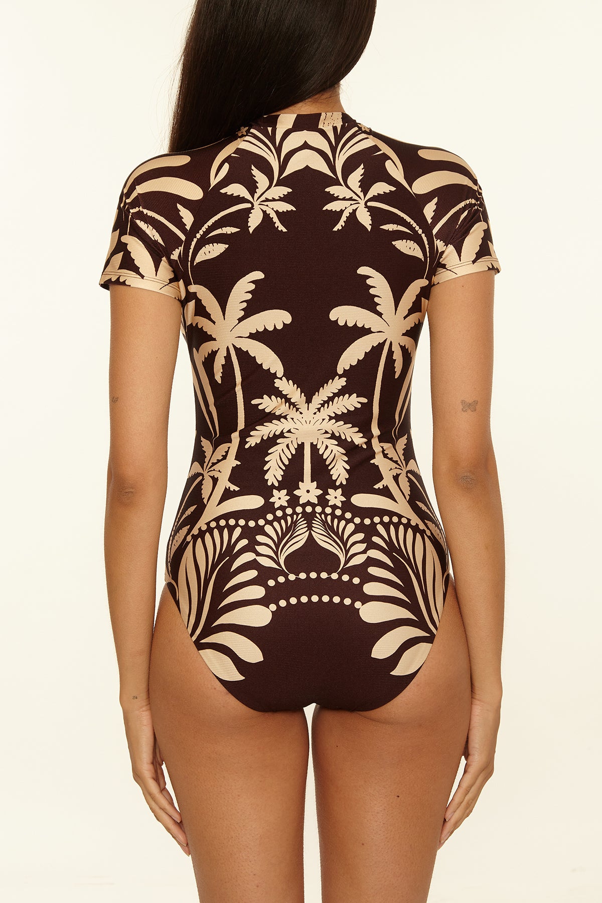 Trina Turk Syros Short-Sleeve Zip-Up Paddlesuit