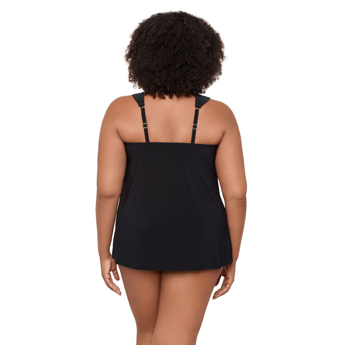 Miraclesuit Plus Razzle Dazzle Dazzle Black Tankini Top