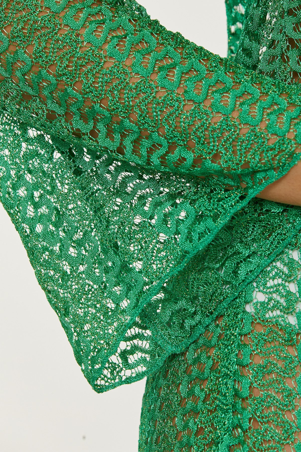Becca Golden Emerald Crochet Tunic