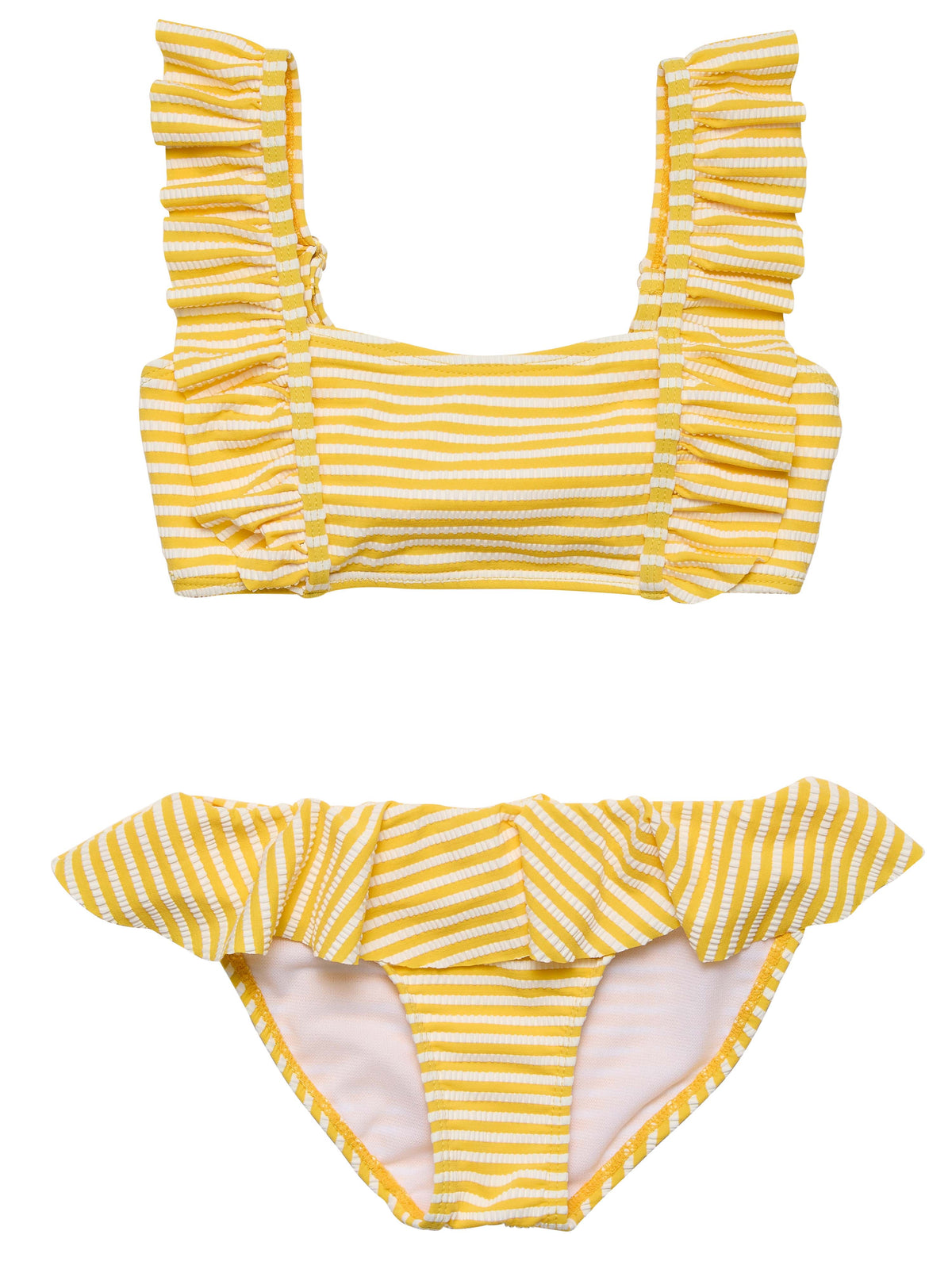 Snapper Rock Sunshine Stripe Frilled Bikini Set